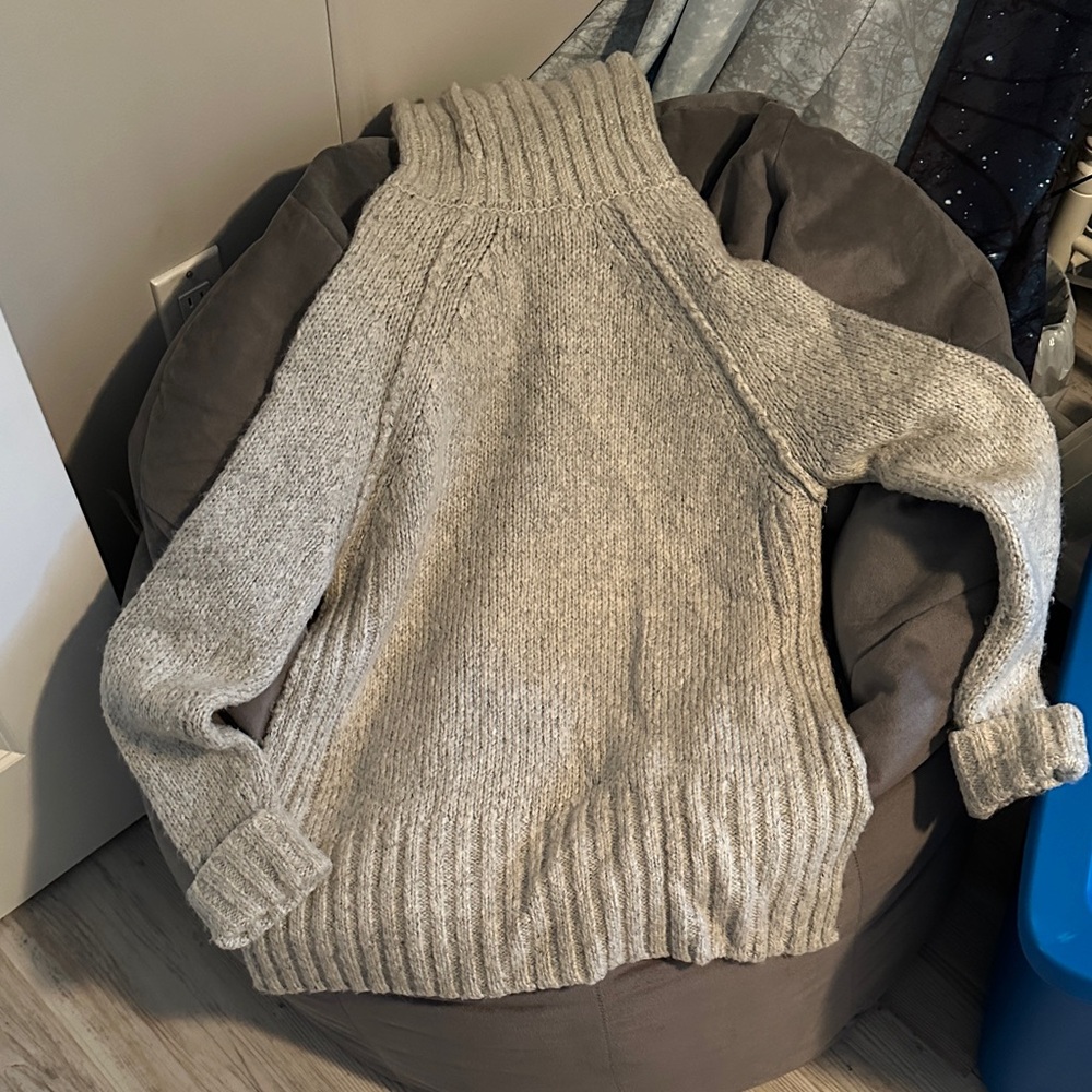 Cozy Gray Turtleneck Sweater